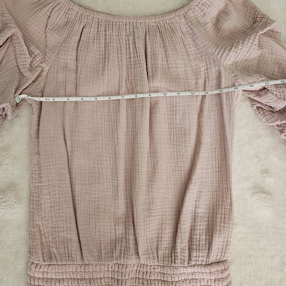 Pink Ruffle Top Coco Bianco Size S Feminine Bohemian Cottagecore Pastel Coquette - Picture 2 of 8